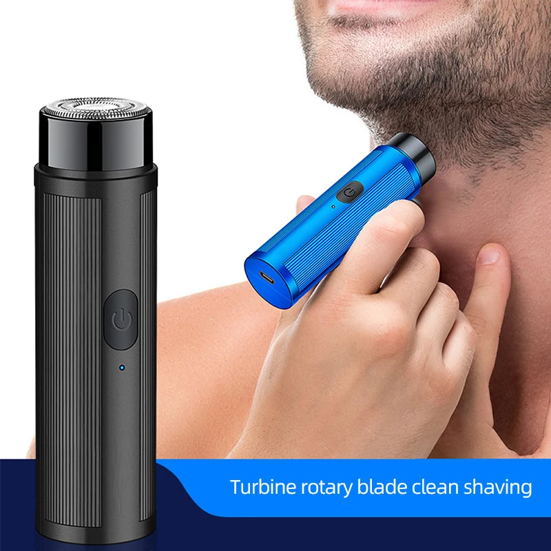 USB Rechargeable Mini Electric Shaver — Pocket-Size Portable Facial Razor for Men