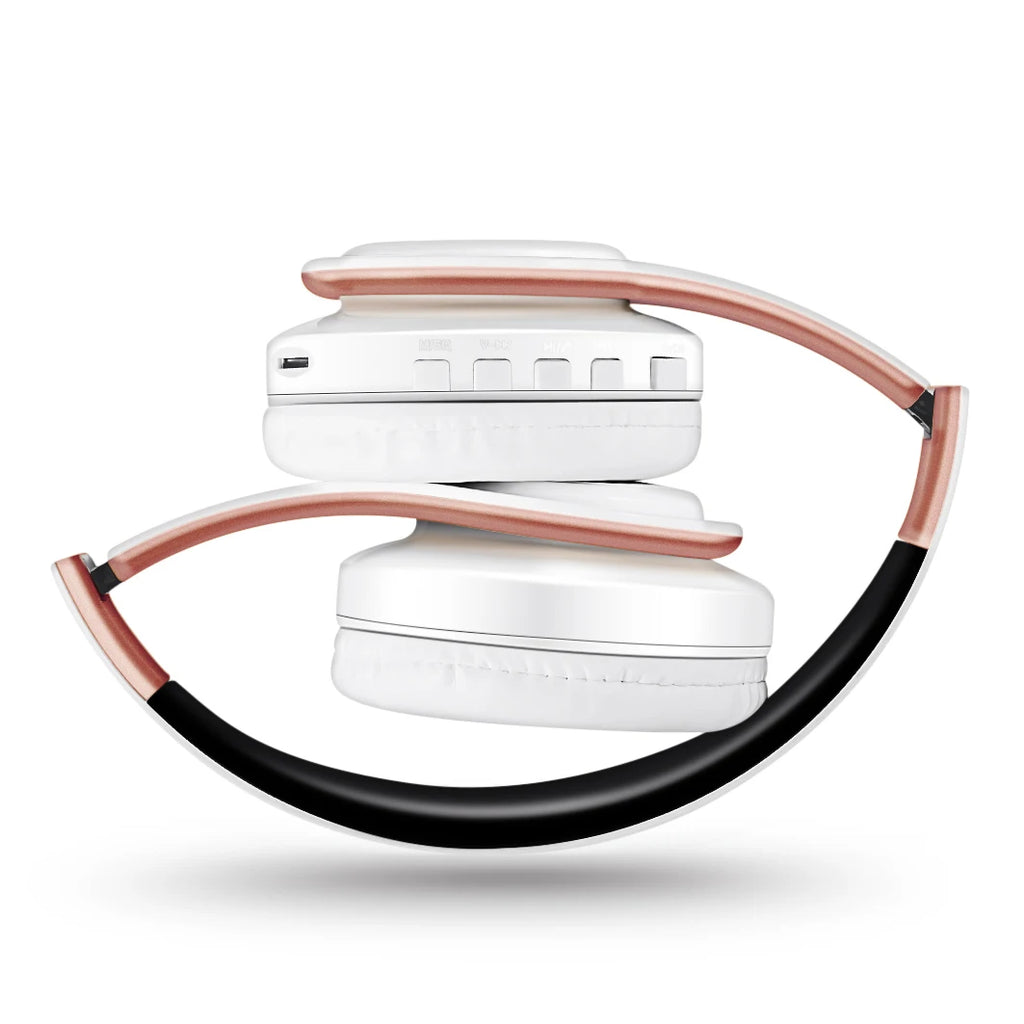 Foldable Bluetooth 5.3 Over-Ear Headphones with FM Radio & Mic