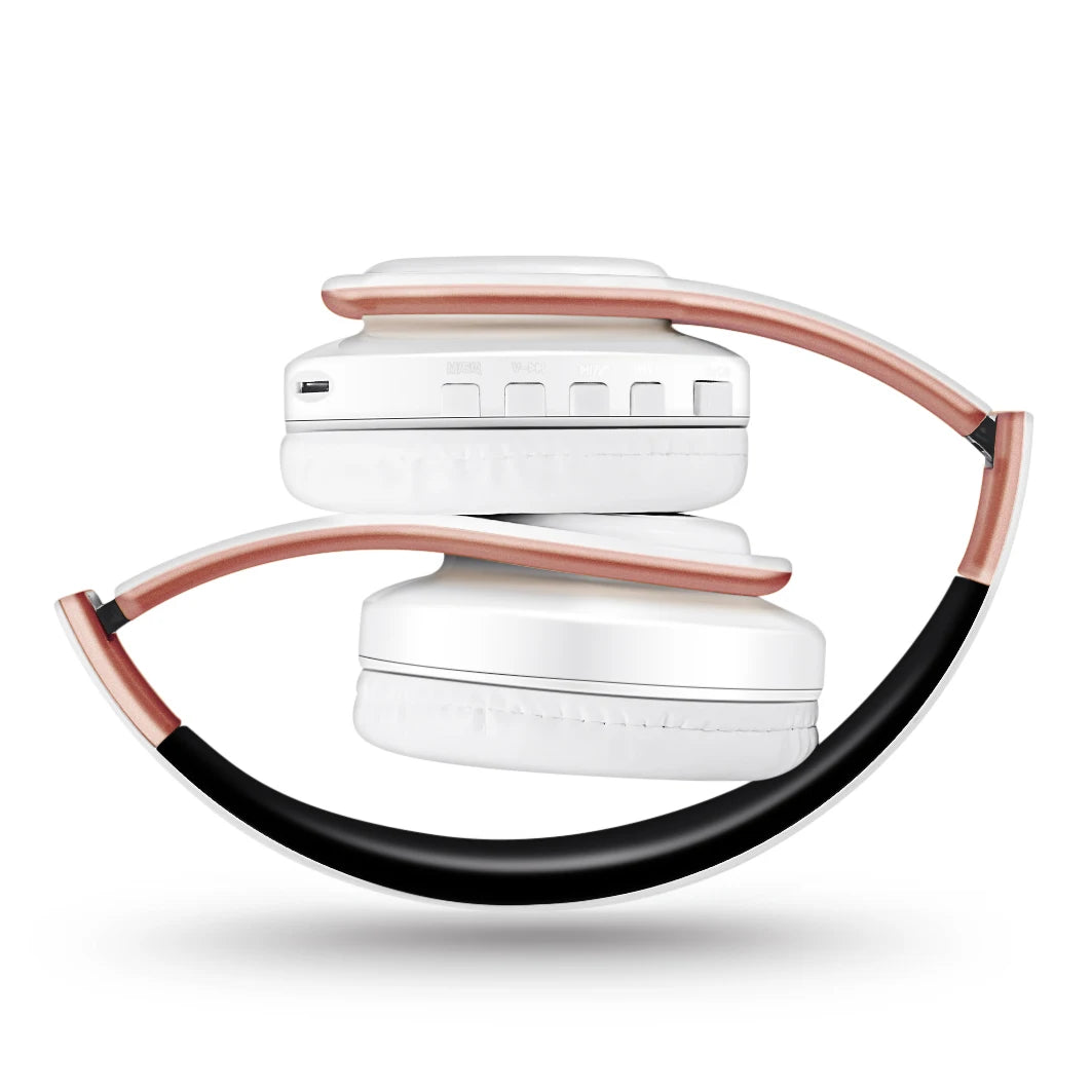 Foldable Bluetooth 5.3 Over-Ear Headphones with FM Radio & Mic