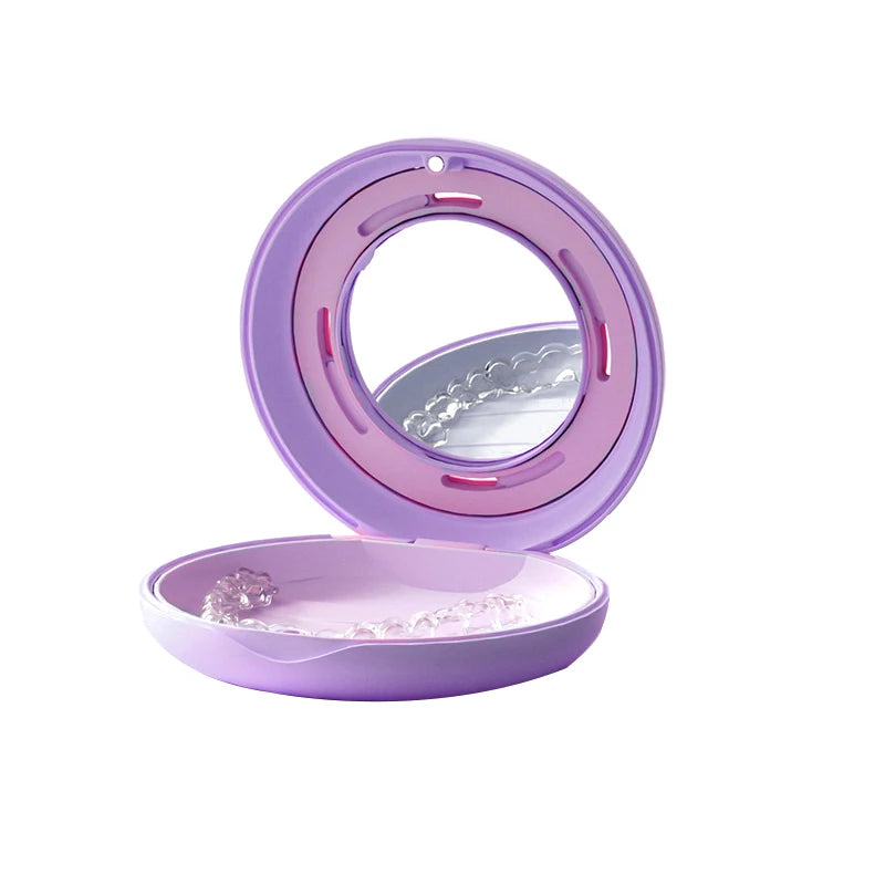 Orthodontic Case Dental Invisible Braces Retainer Box With Mirror Mouth Guard Denture Storage Aligner Case Oral Hygiene Organize