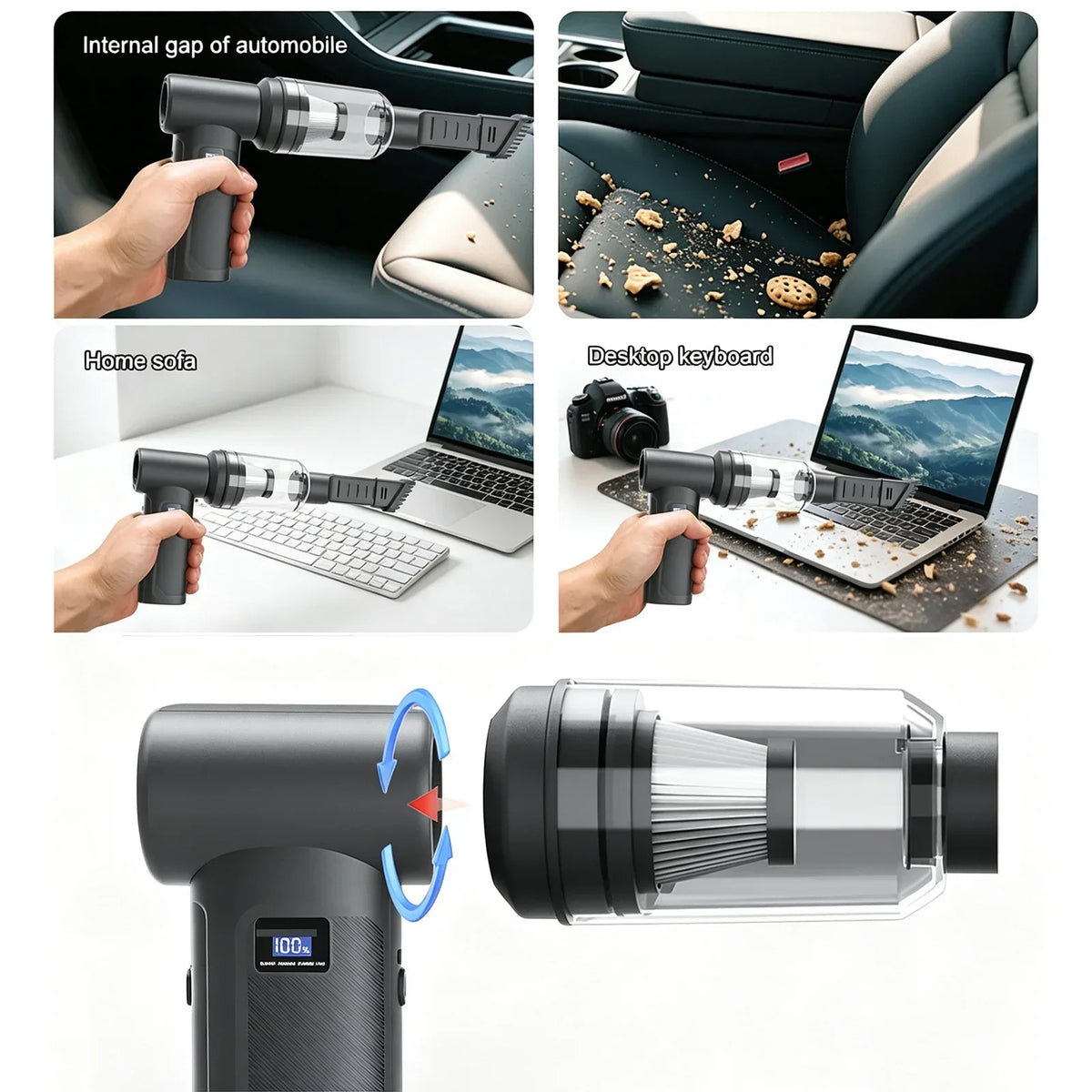 Rechargeable Mini Air Duster & Turbo Blower – USB-C