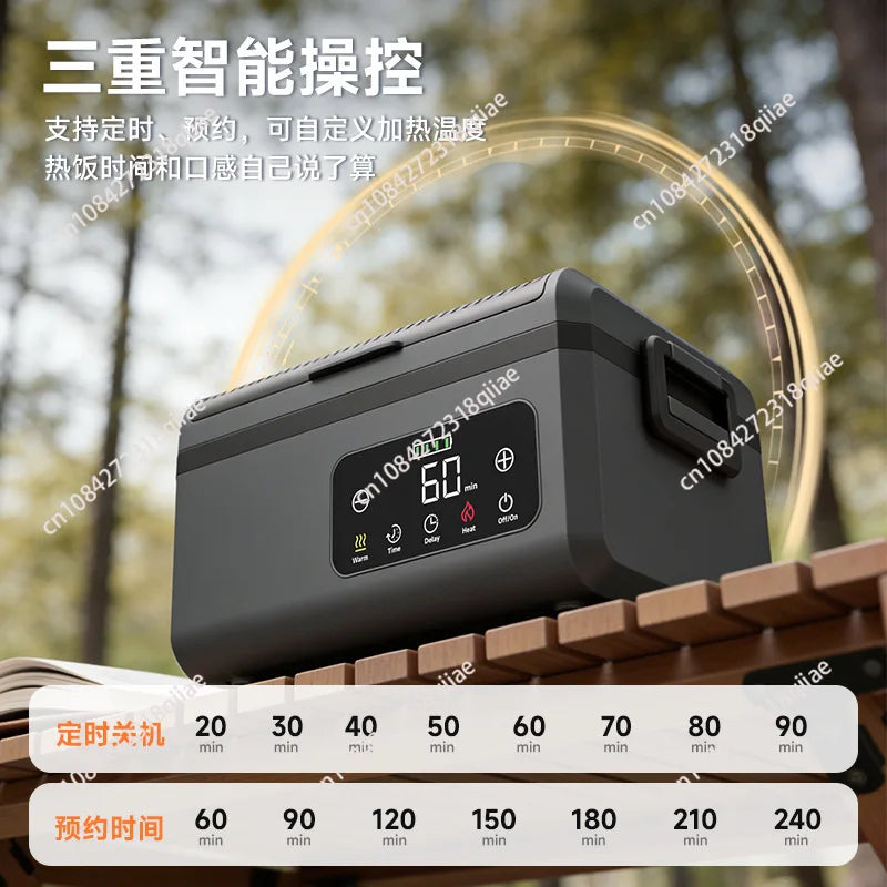 Rechargeable Heated Lunch Box – 1.3L with Digital Controls