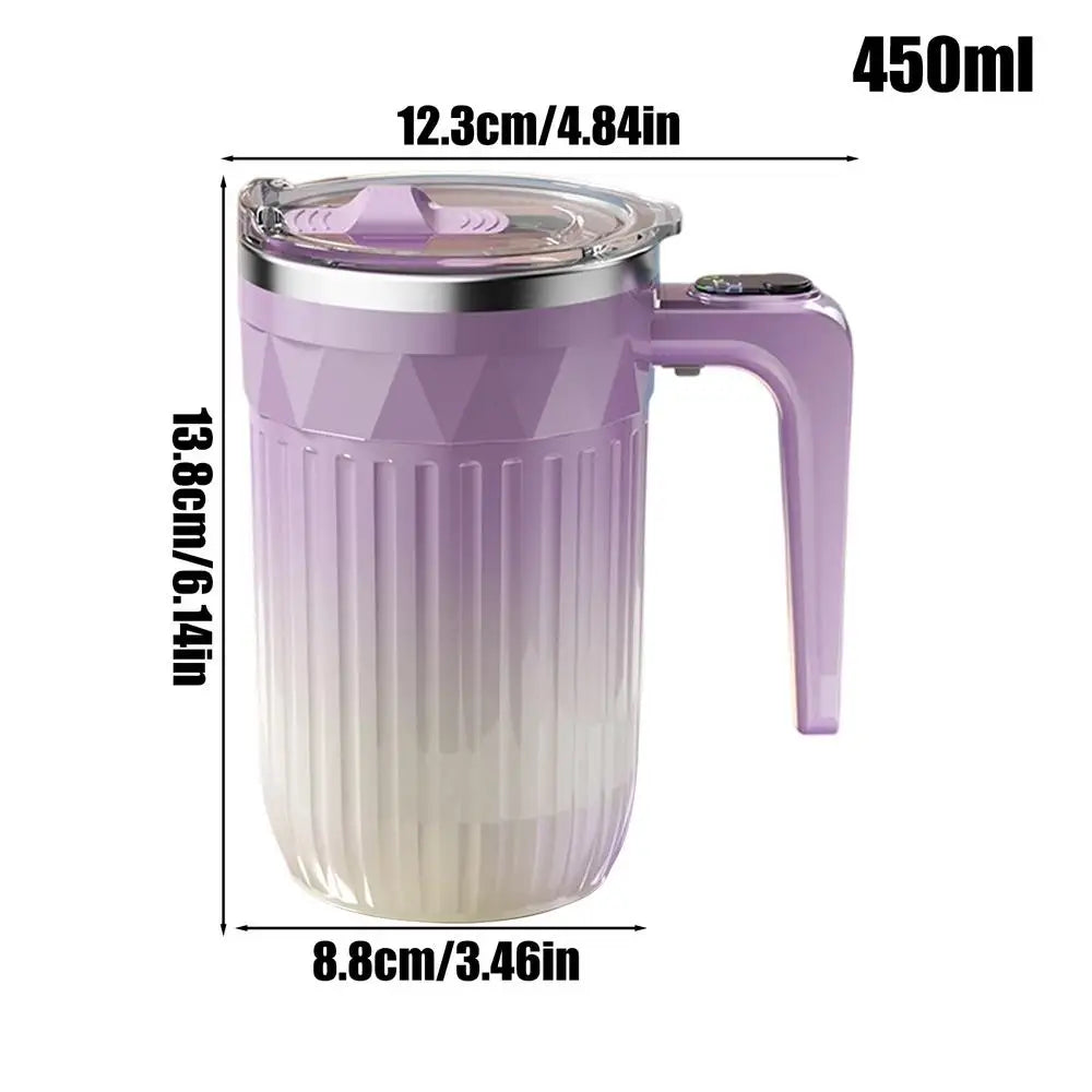 450ml Rechargeable Self-Stirring Mug with Temperature Display