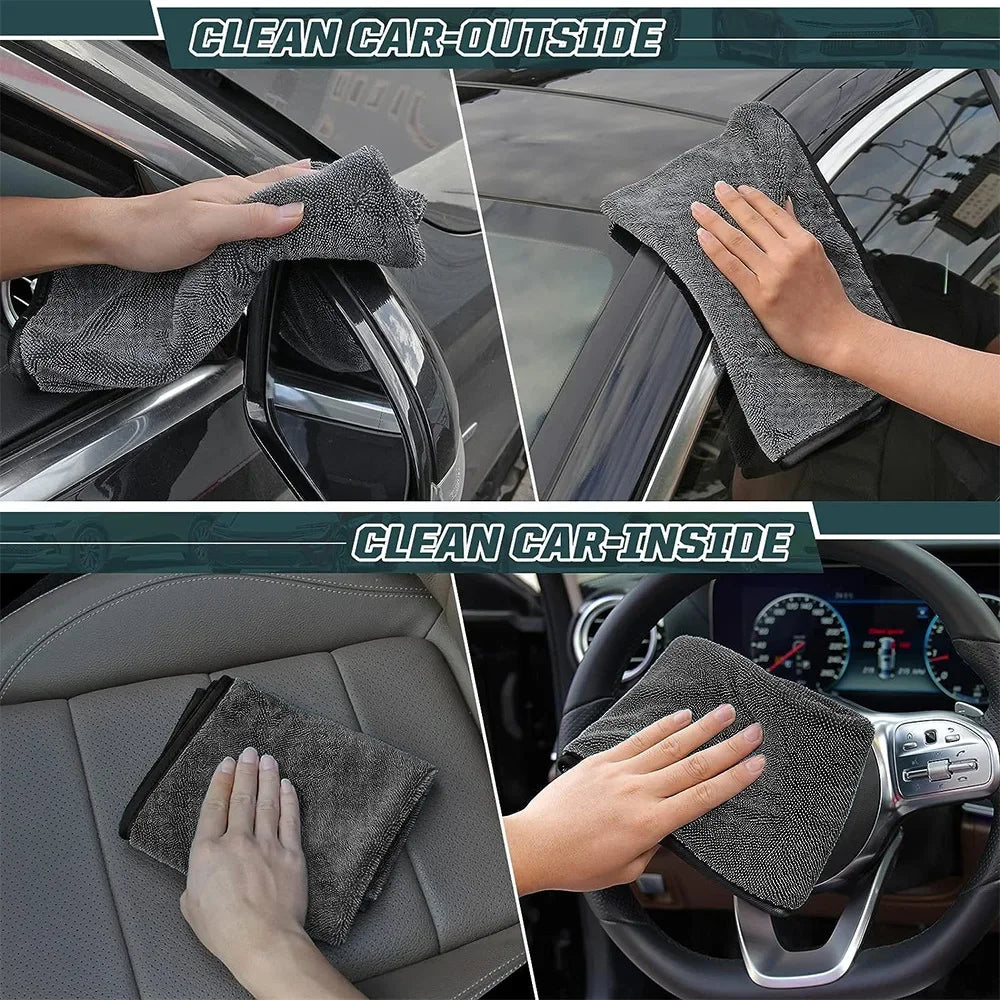 Efficient cleaning rags, car microfiber towels, large-sized and highly absorbent car cleaning cloths