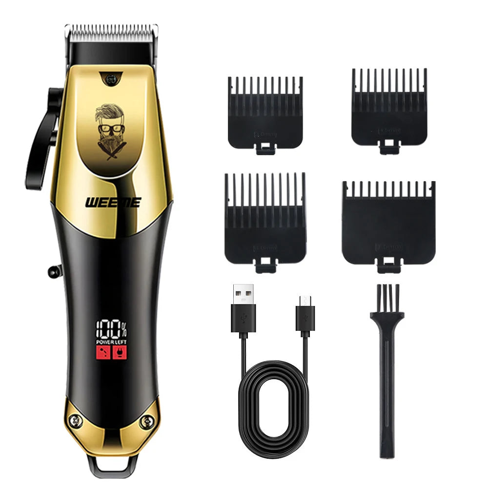 T9 Cordless Hair Clipper with Anti-Slip Grip, 4 Guide Combs and USB-C Charging