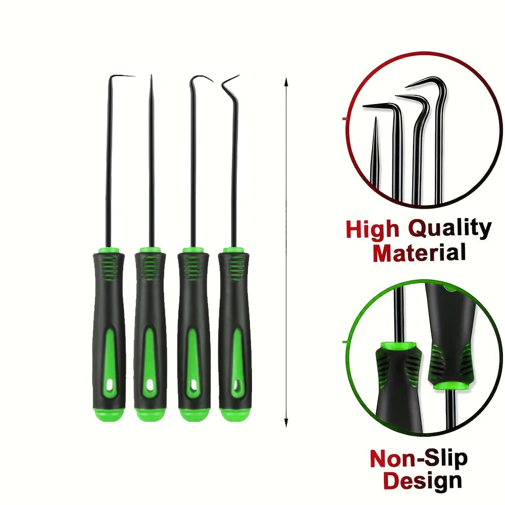 Precision Pick & Hook Tool Set – Oil Seal & O-Ring Removal Tools for Automotive & Mechanical Use (4 or 10 Piece)