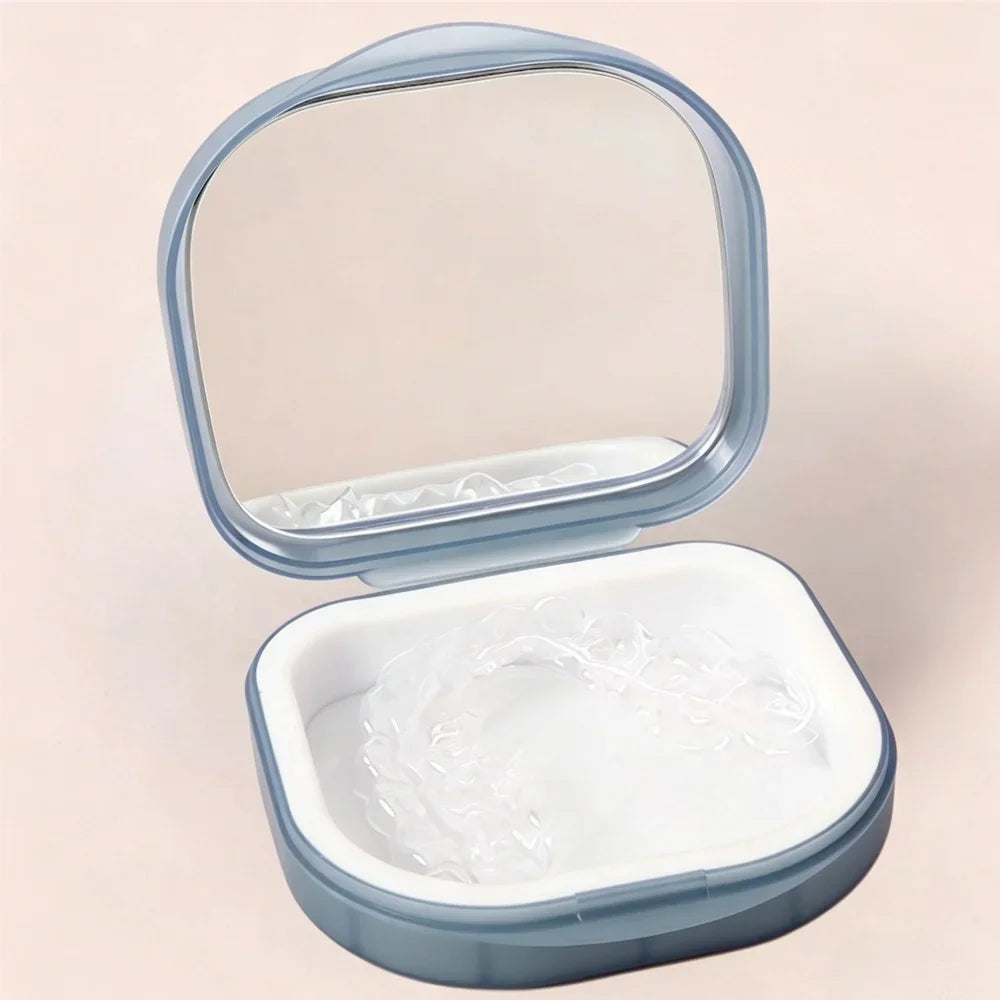 Teeth Retainer Storage Box Invisible Braces Case Multifunctional Dental Mouthguard Holder Portable Travel Orthodontic Container