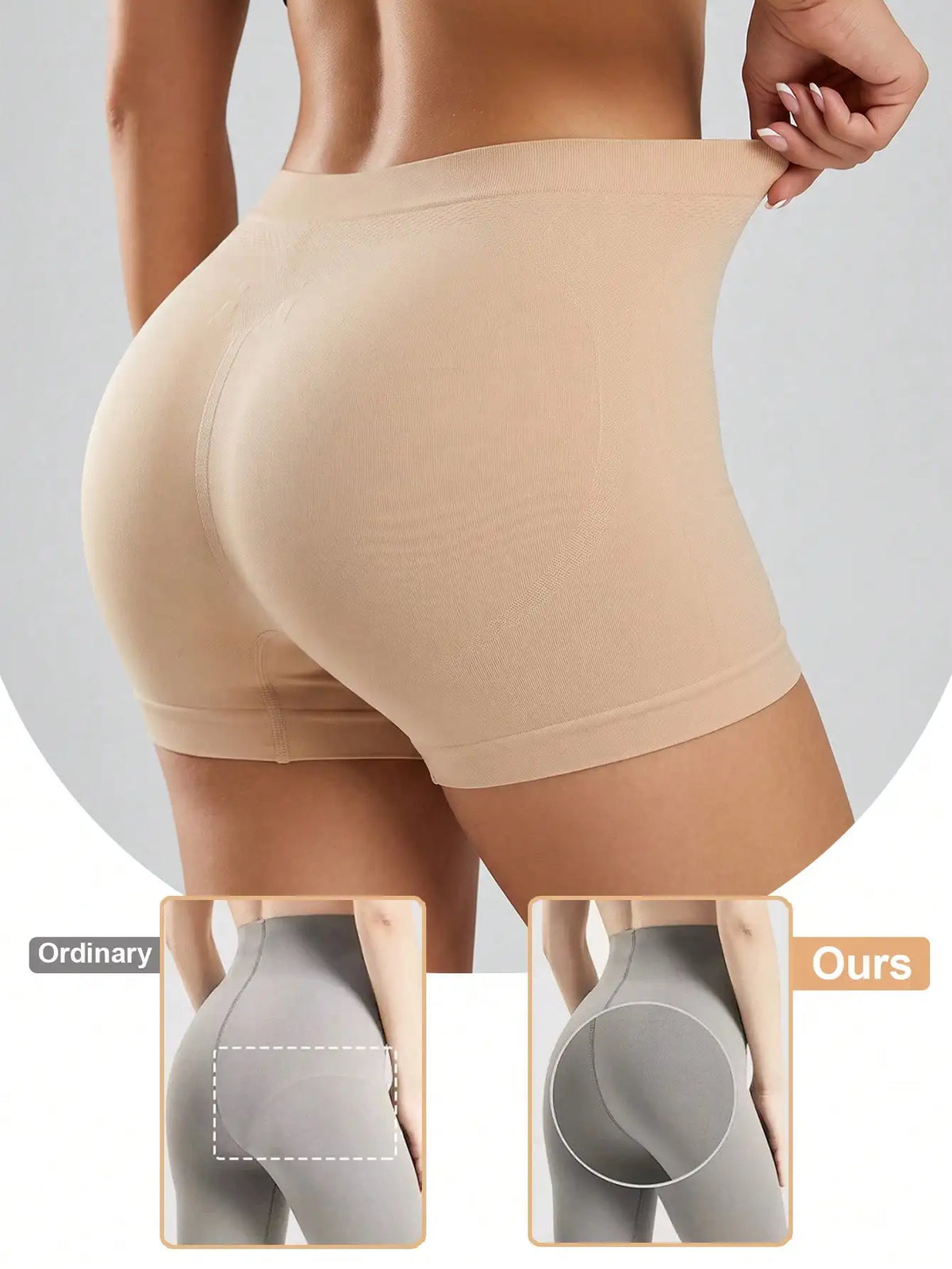 Women's Seamless Tummy Control Boyshorts – Breathable Body Shaper Underwear with Butt Lift