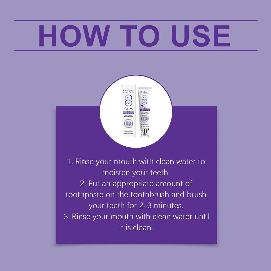 Nano Hydroxyapatite Toothpaste Restores White Teeth Alleviate Gum Bleeding Reduce Plaque Remove Oral Odor Gum Repair Toothpaste