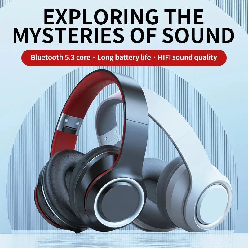 AKZ Max600 Bluetooth 5.0 Over-Ear Headphones with Mic & TF Card Playback