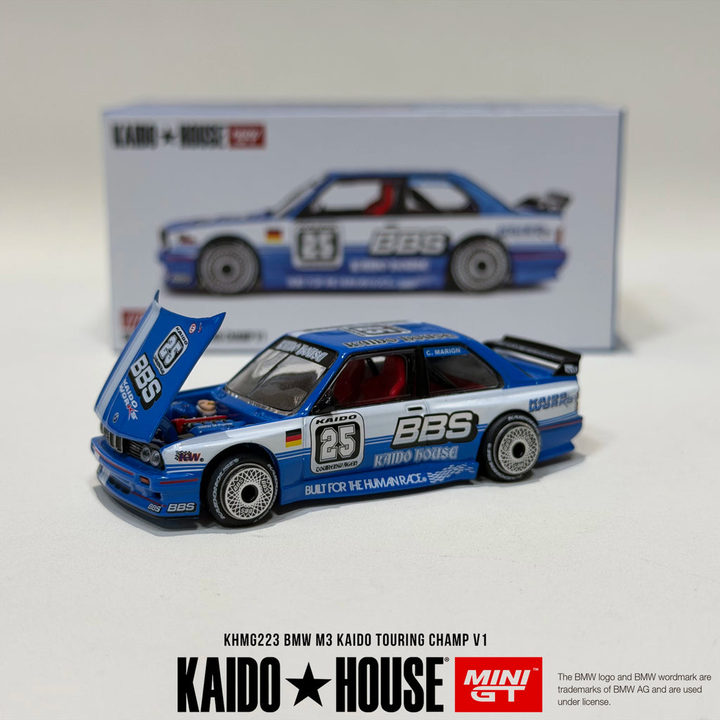 Kaido House x MINI GT BMW M3 E30 BBS #25 1:64 Diecast Model Car