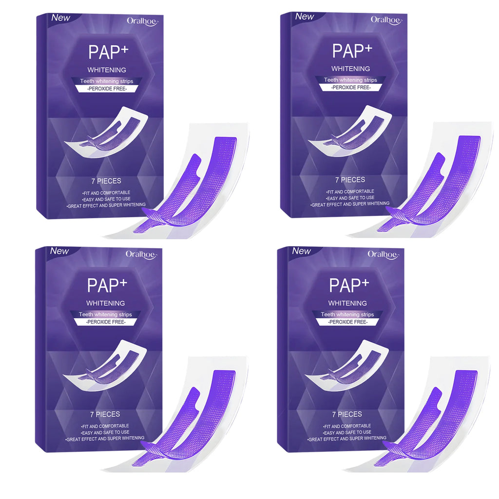 Purple Teeth Whitening Strips Bleaching Stains Remove Oral Whitening Supplies Tooth Stickers Remove Stains Care Stripes