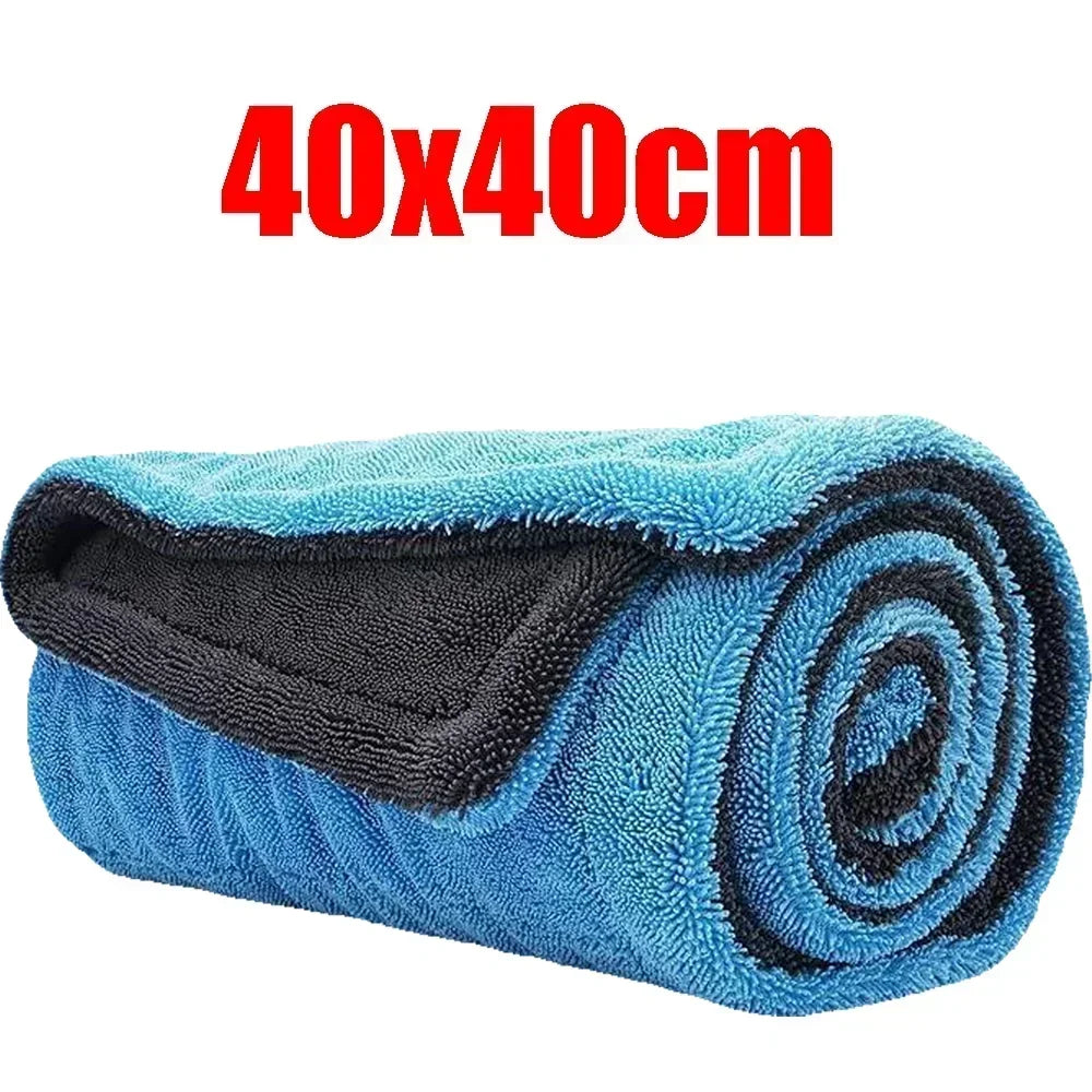 Microfibre Car Drying & Detailing Towel – Blue/Grey or Green/Grey