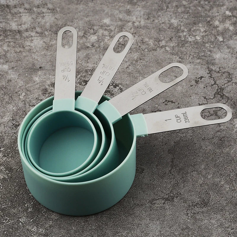 8-Piece Measuring Cup & Spoon Set with Stainless-Steel Handles