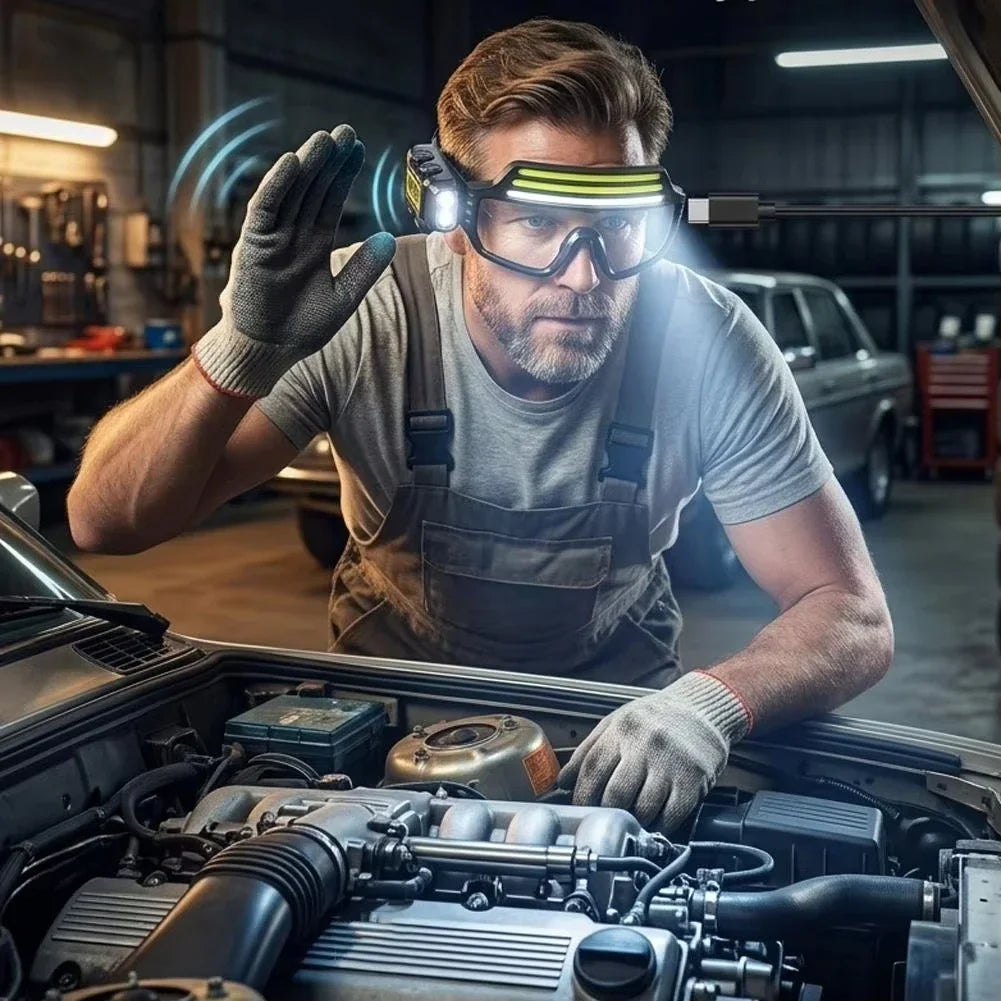 Rechargeable LED Light Glasses with Motion Sensor