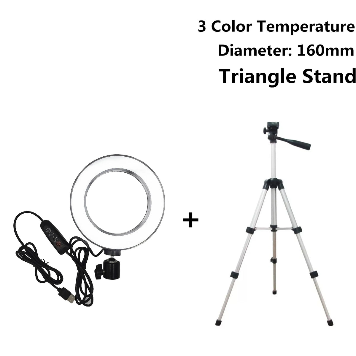 LED Selfie Ring Light with Tripod Stand - 6" / 10" Photo & Video Lighting