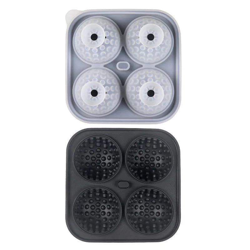Silicone Ice Ball Mould with Lid - Round & Square Whisky Ice Tray