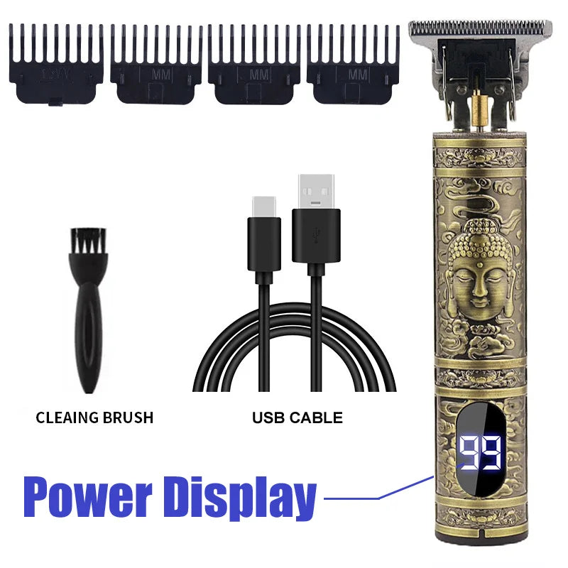 Portable Cordless Hair Clipper & Beard Trimmer – USB-C