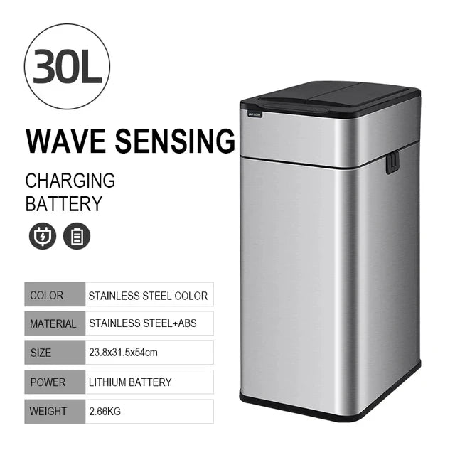Stainless Steel Sensor Bin – 30L, 40L, 50L & 60L