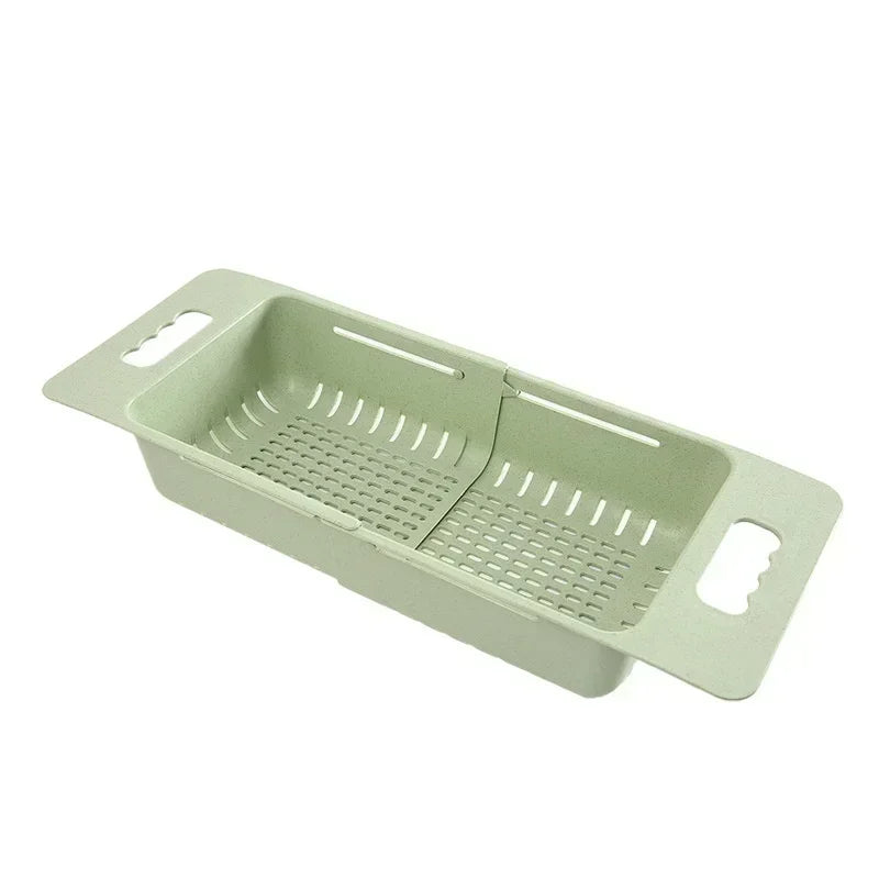 Adjustable Expandable Sink Colander & Drain Basket — Eco-Friendly Wheat Straw | Fits All Sinks