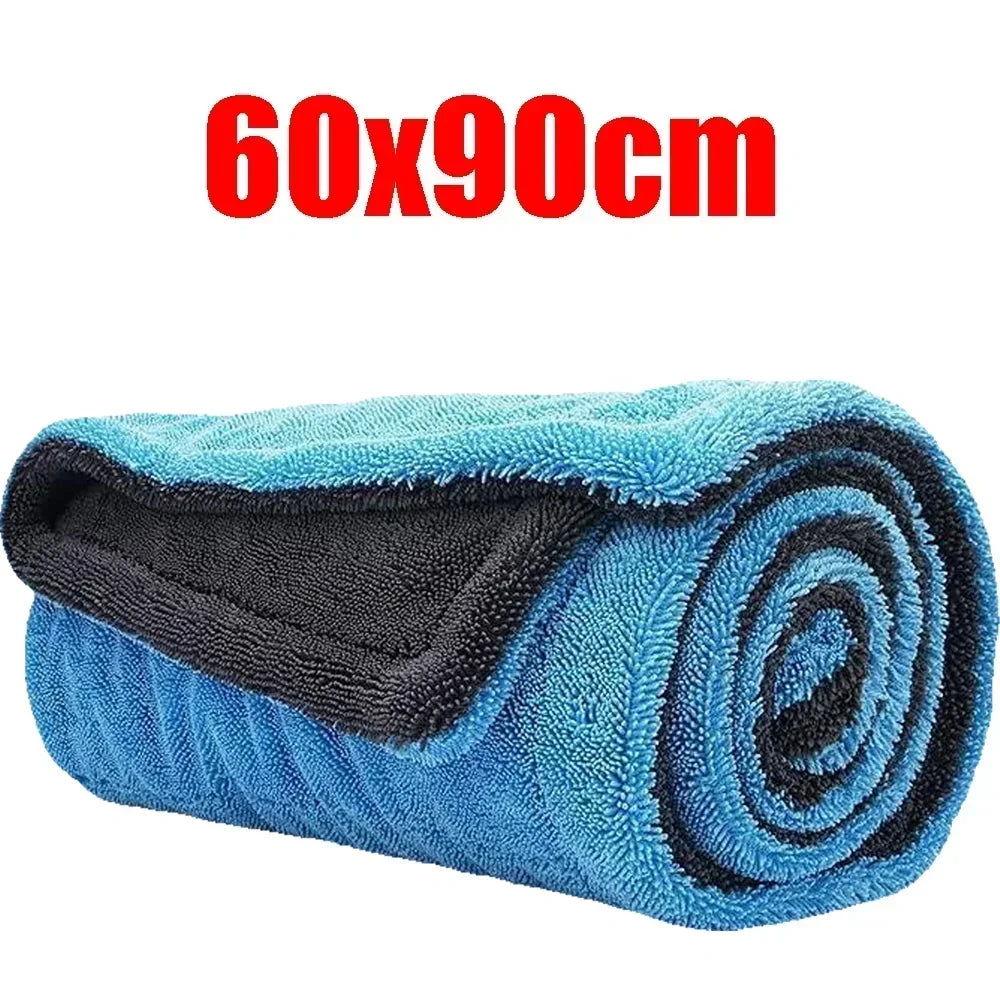 Microfibre Car Drying & Detailing Towel – Blue/Grey or Green/Grey