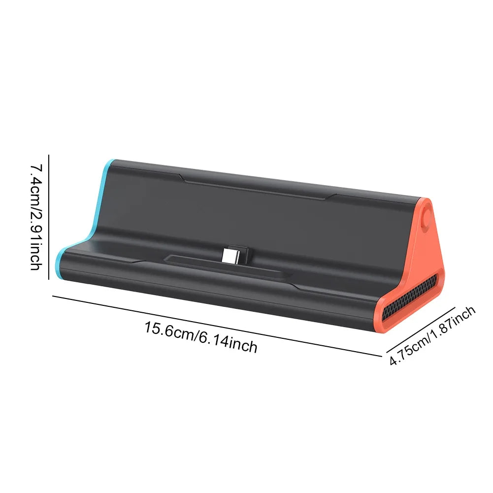 4K HDMI Docking Station for Switch 2, USB-C Male Portable Dock with 60Hz Projection & Charging, HD Video Output to TV