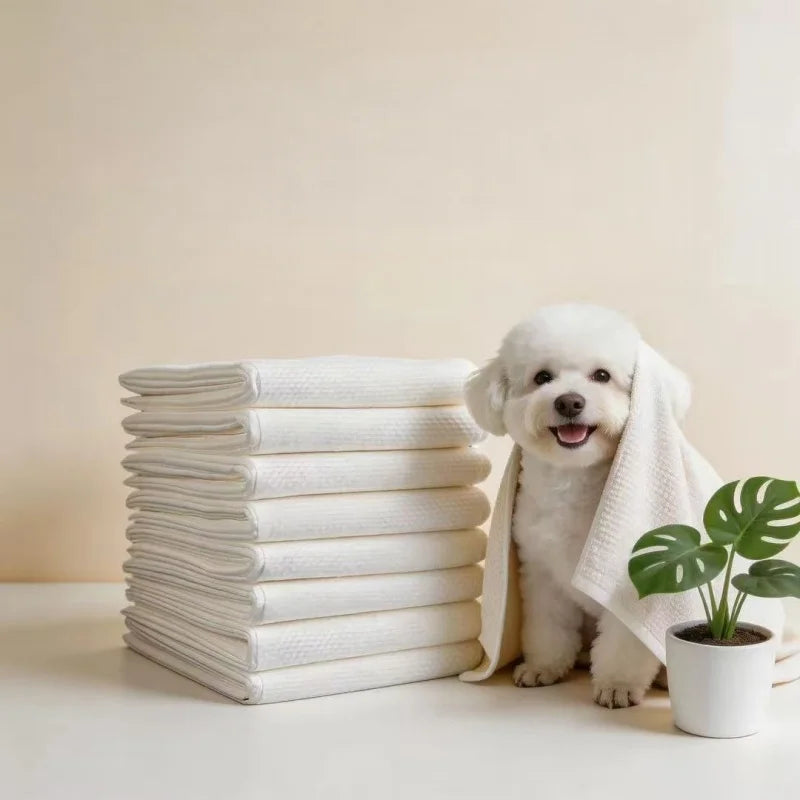 Disposable Pet Bath Towel Super Absorbent Lint-Free Dog Cat Drying Wipes 3 Sizes Thick Disinfected Pet Grooming Towels For Puppy