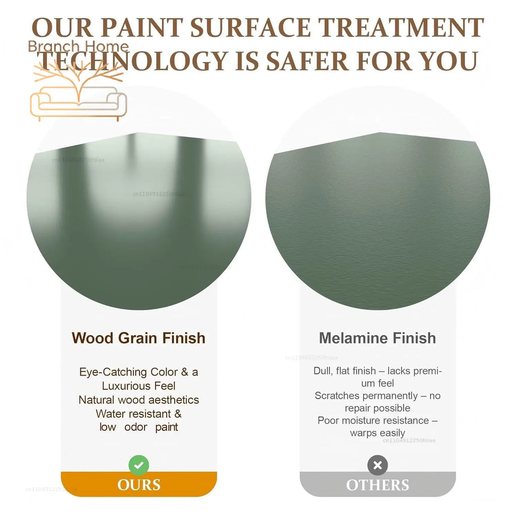 Modern Sideboard Buffet Cabinet with Adjustable Shelves & Carved Handles