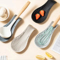 N14R Top 4 Pcs Silicone Insulated Spoon Holder Heat Resistant Placemat Spoon Holder Cutlery Shelving Kitchen Tools Placemat