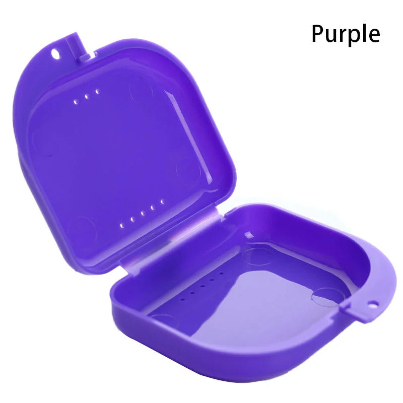 Travel Dental Case For Retainer, Mouthguard, Denture, Brace Cleaner Secure Hygienic Storage Box