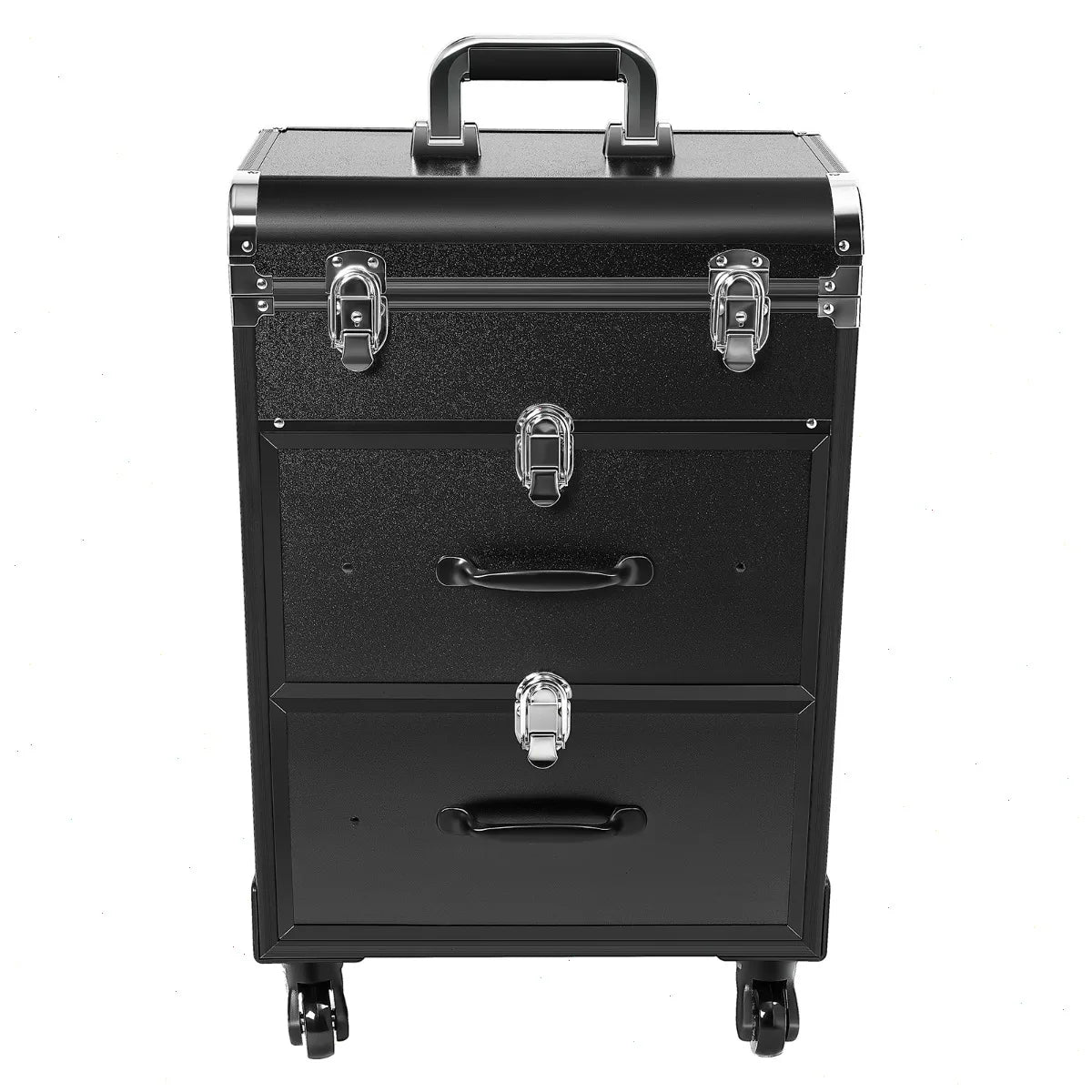 3-Tier Rolling Makeup Train Case with Wheels