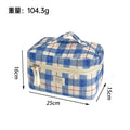 Rhombus Textured Cosmetic  Storage  Simple Student Large Capacity Portable Cosmetics Clutch  Wash  bag