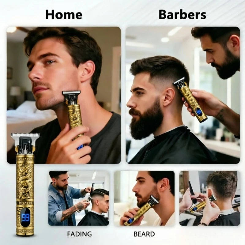 Portable Cordless Hair Clipper & Beard Trimmer – USB-C