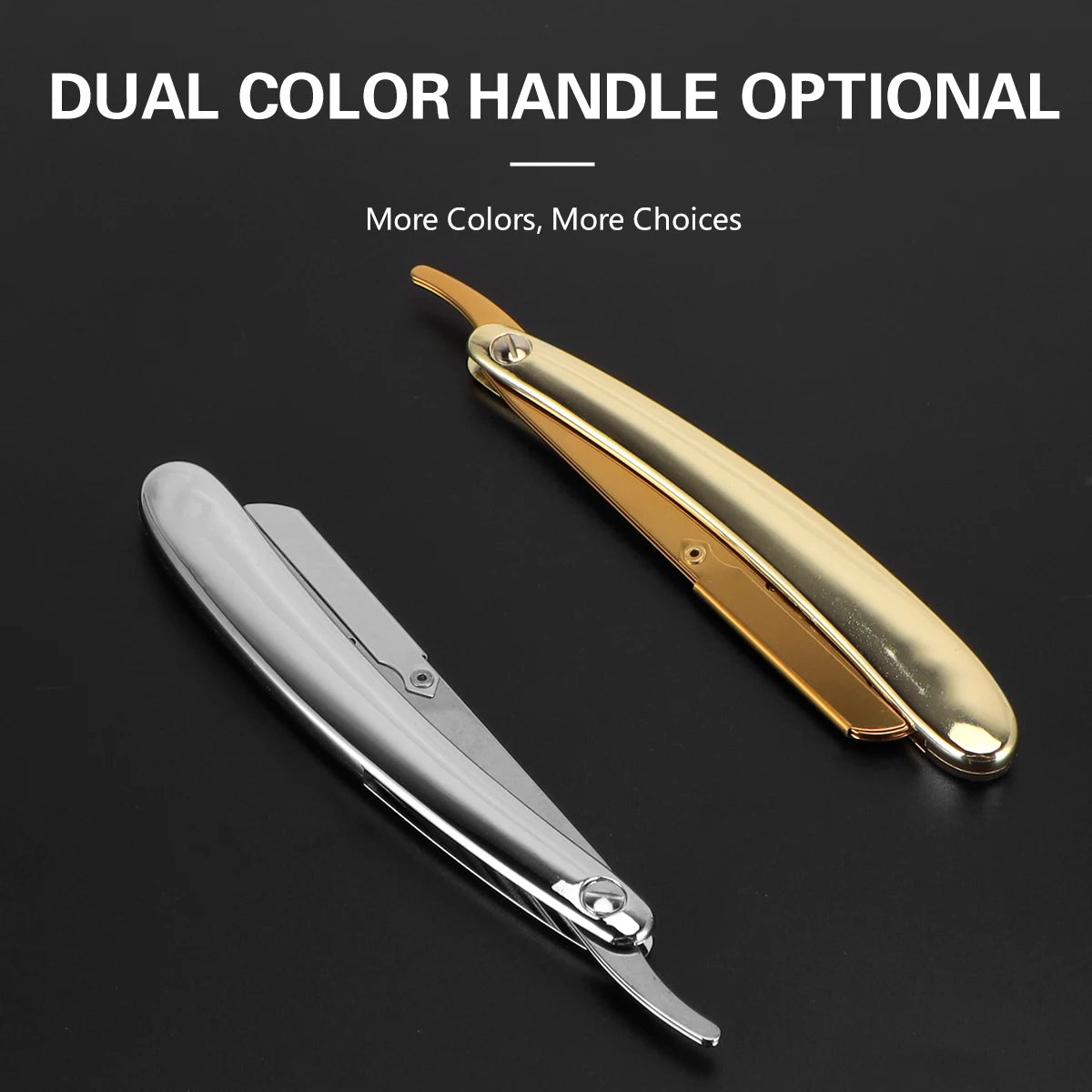 Folding Straight Razor – Stainless Steel Shaving Knife with Ergonomic Handle