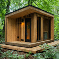 Outdoor SaunaOutdoor Electric Infrared Sauna Modern Red Cedar Dry Steam Sauna Free Customization Service For 4-6 People
