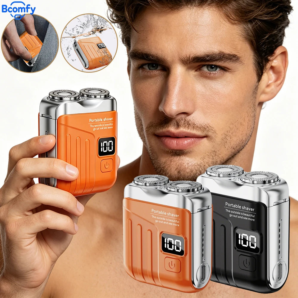 Men's Mini Dual-Head Electric Shaver – USB Rechargeable