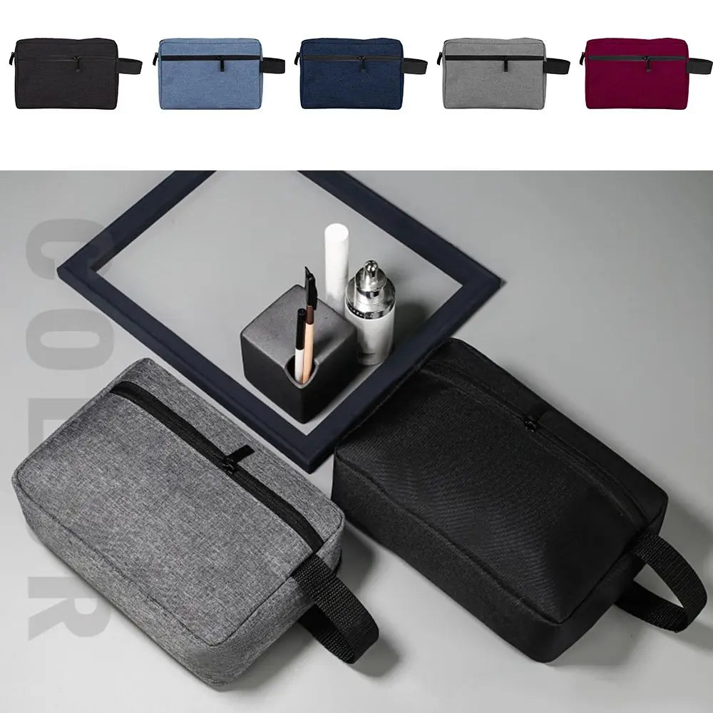 Fashion Electronic Digital Canvas Waterproof Cosmetic Bags Storage Pouch Makeup Necessities Case Wash Handbag