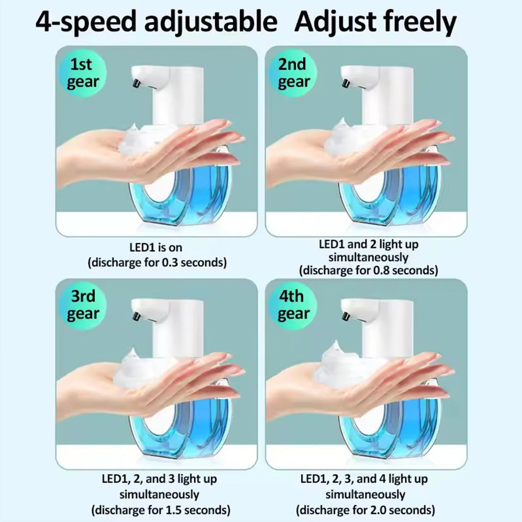 Wall-Mounted Touchless Foaming Soap Dispenser, USB Rechargeable
