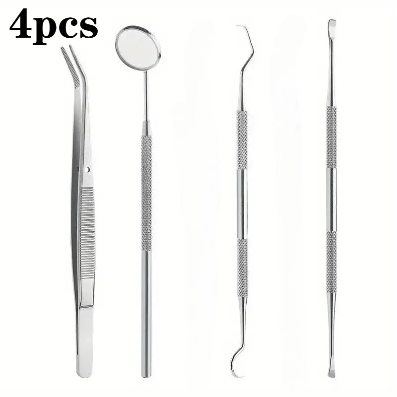 3/5/6PCS Stainless Steel Dentist Oral Tools Cleaning Flossing Tartar Removal Easy to Clean Not Easy to Break Dental Oral Mirror