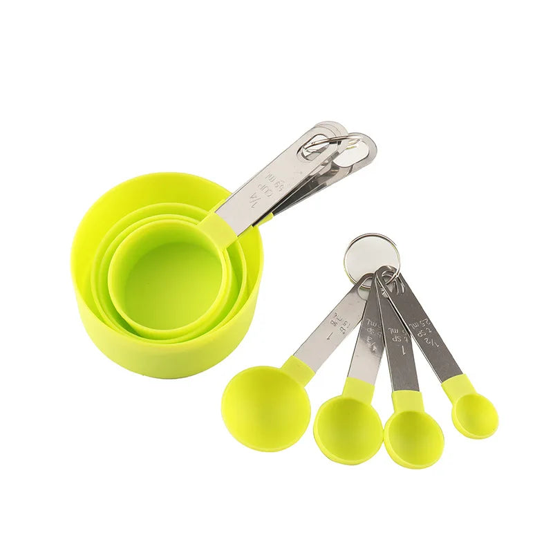 8-Piece Measuring Cup & Spoon Set with Stainless-Steel Handles