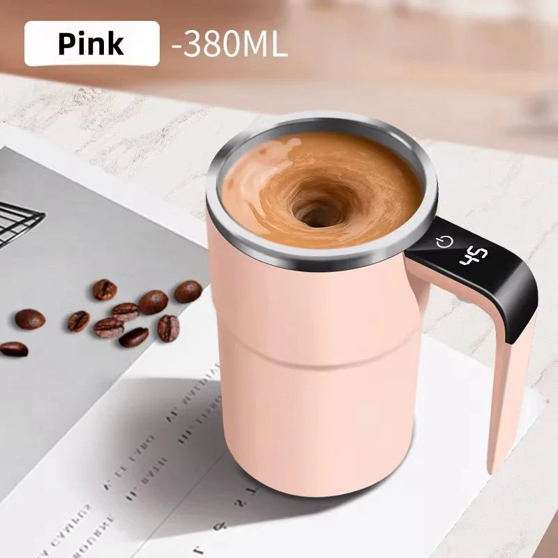 380ml Self-Stirring Mug with Digital Temperature Display