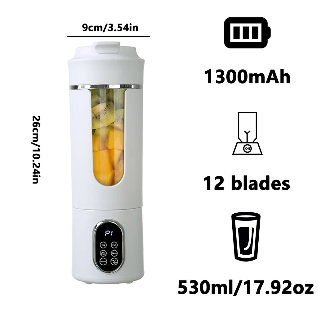 Portable Rechargeable Personal Blender - USB Juice Cup for On-the-Go Smoothies