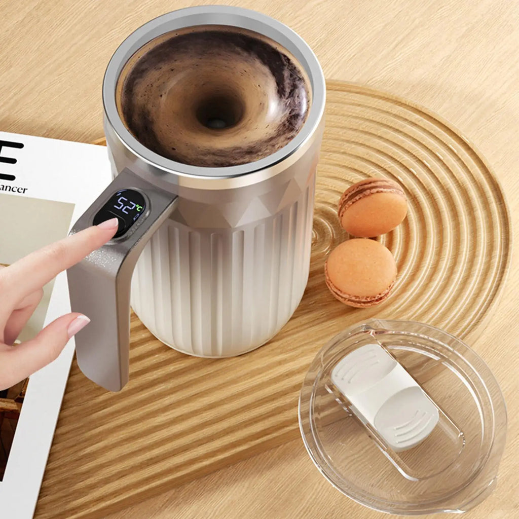 450ml Rechargeable Self-Stirring Mug with Temperature Display