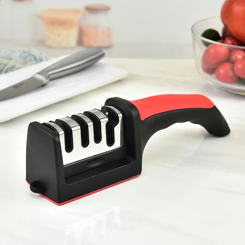 4-in-1 Hand-Held Knife Sharpener – Multi-Stage Kitchen Sharpening Tool for Knives & Blades