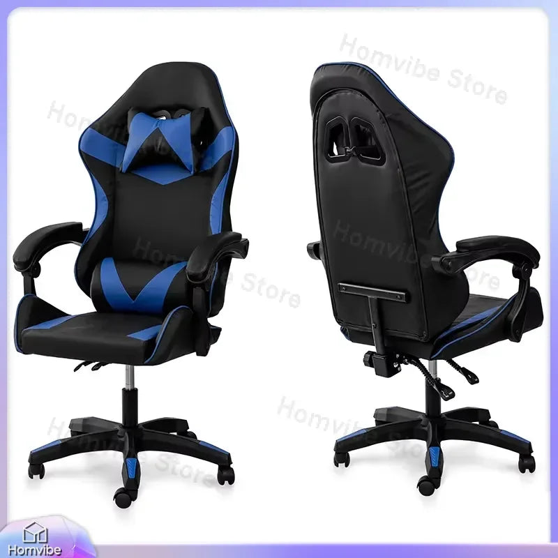 Ergonomic Gaming Chair with Footrest and Lumbar Support