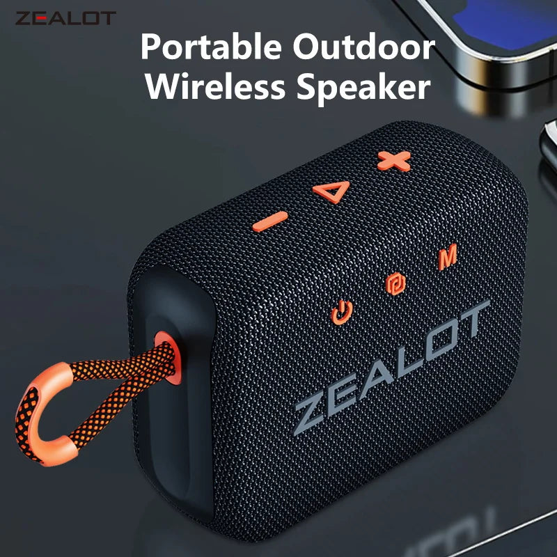 ZEALOT S75 Portable Bluetooth Speaker - 10W IPX6 Waterproof Outdoor Subwoofer