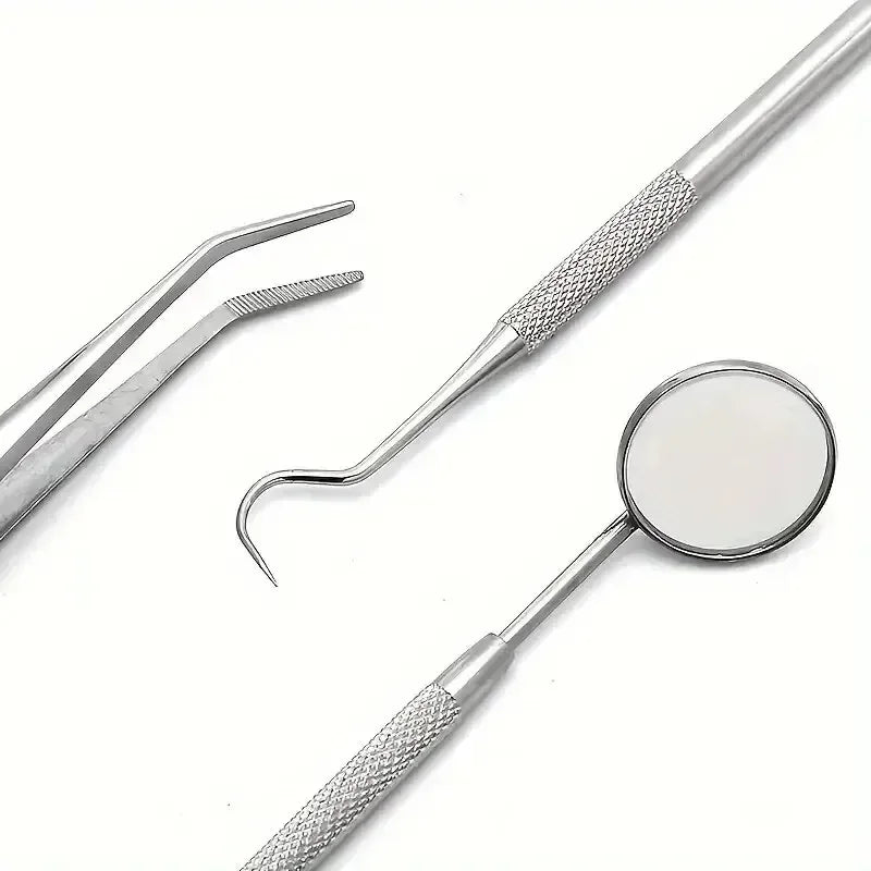 3/5/6PCS Stainless Steel Dentist Oral Tools Cleaning Flossing Tartar Removal Easy to Clean Not Easy to Break Dental Oral Mirror