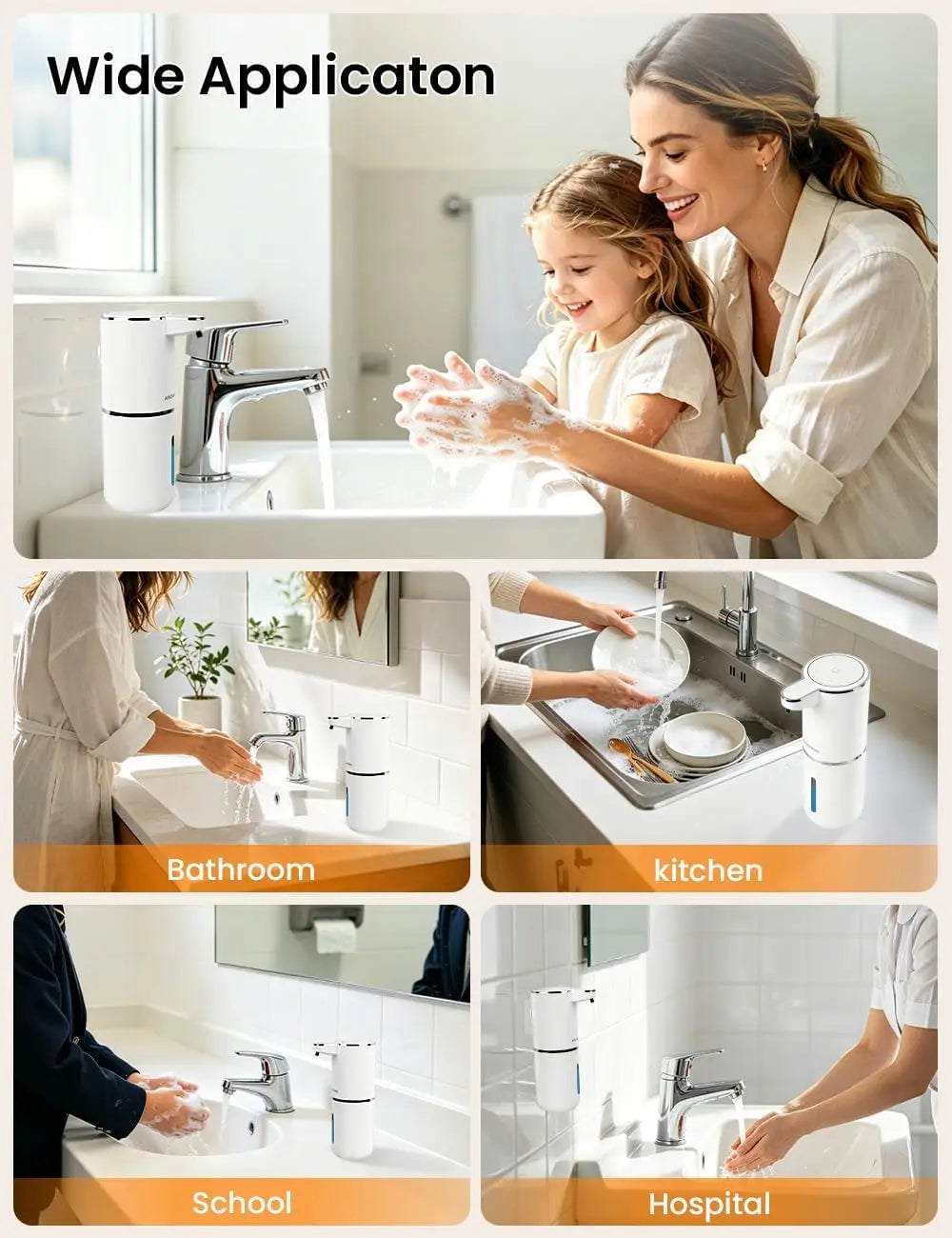 380 ml Touchless Soap Dispenser, Foam or Gel Options