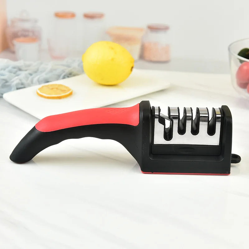 4-in-1 Hand-Held Knife Sharpener – Multi-Stage Kitchen Sharpening Tool for Knives & Blades