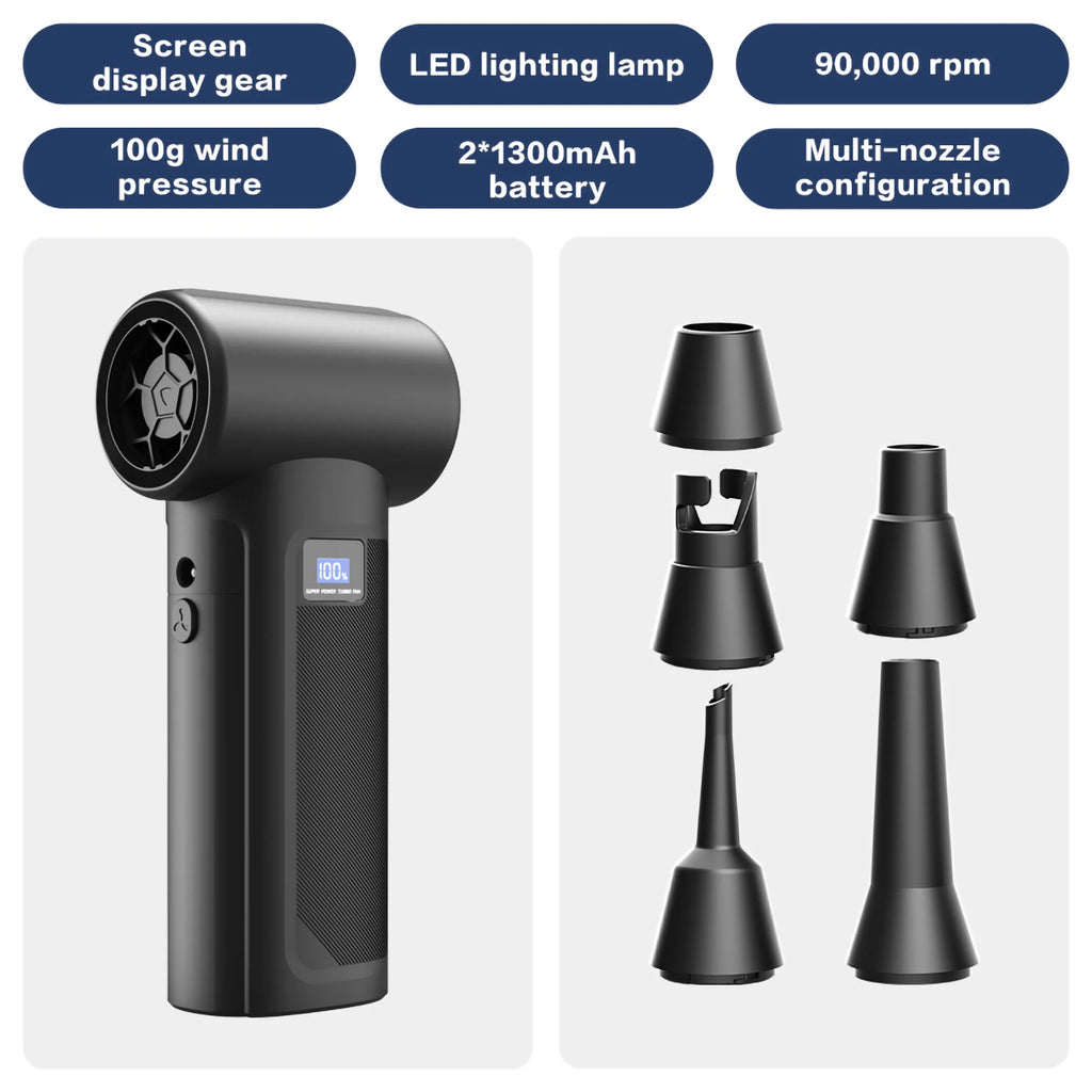 Rechargeable Mini Air Duster & Turbo Blower – USB-C